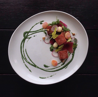 Illustration for article titled These perfectly plated fine dining dishes are actually made of junk food